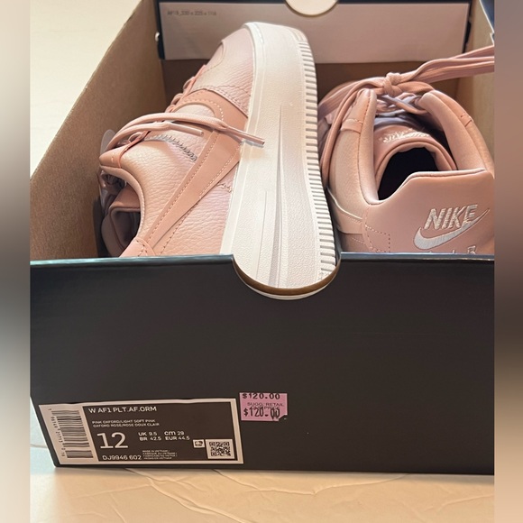 Nike Air Force 1 Low PLT.AF.ORM Light Soft Pink Oxford Women's Sz 12 Platform - Picture 12 of 13